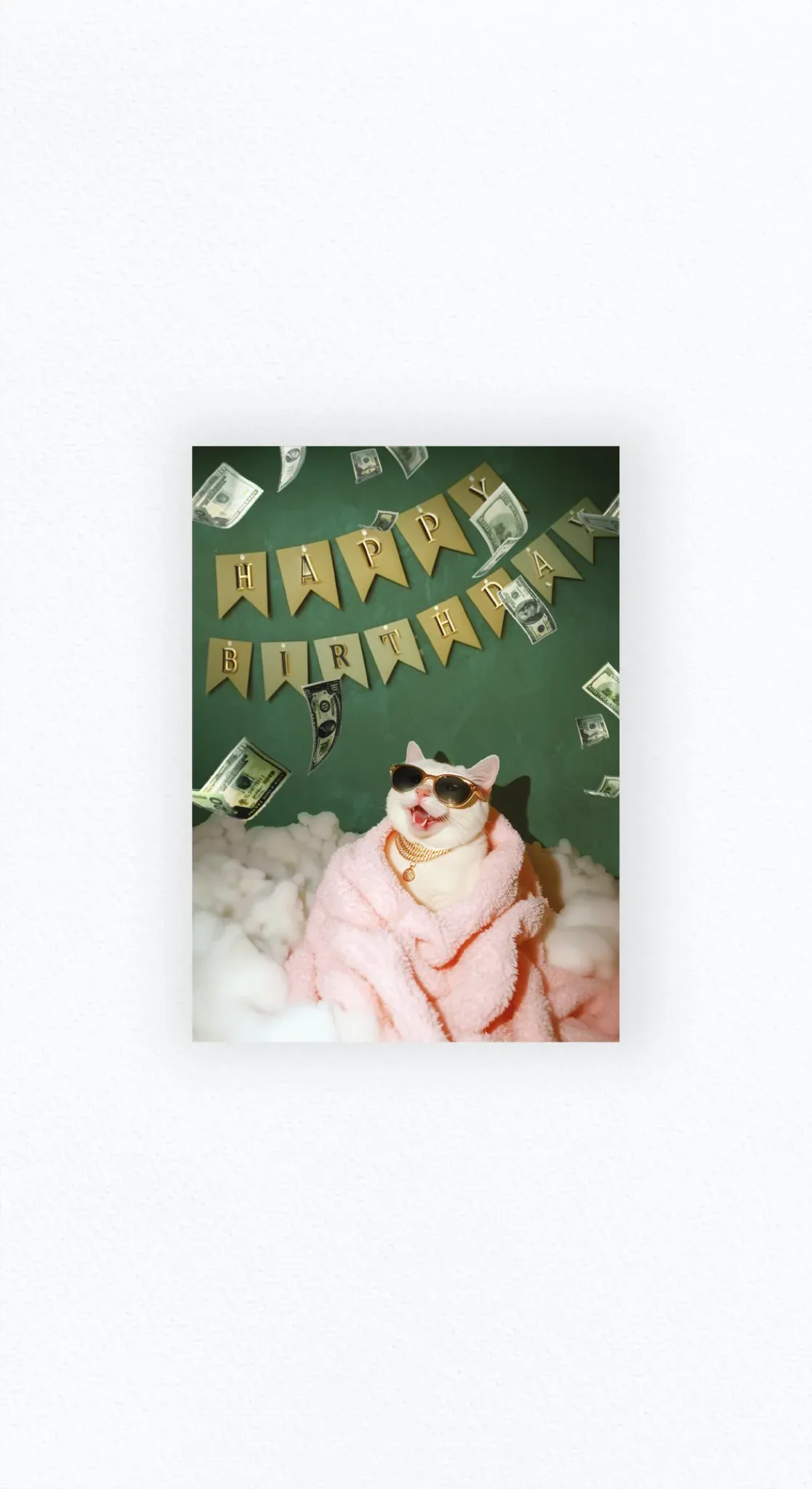 Карточка «Happy Birthday. Кот-босс»