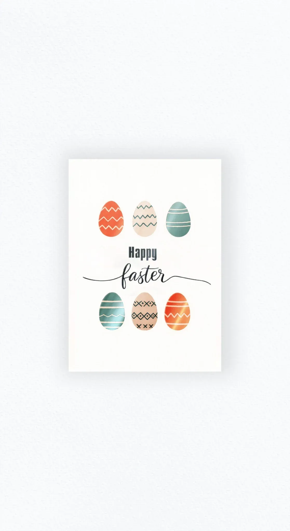 Картчока «Happy Easter» с декоративными яйцами