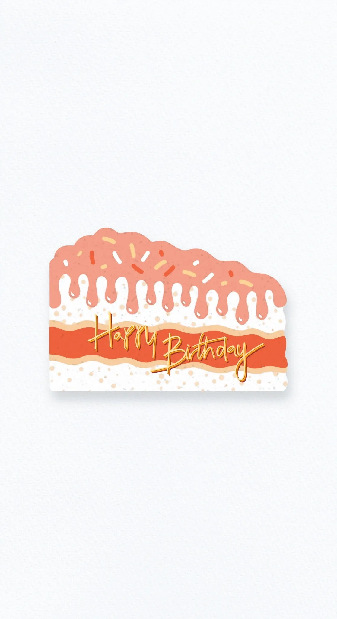 Карточка «Happy Birthday» в форме кусочка торта