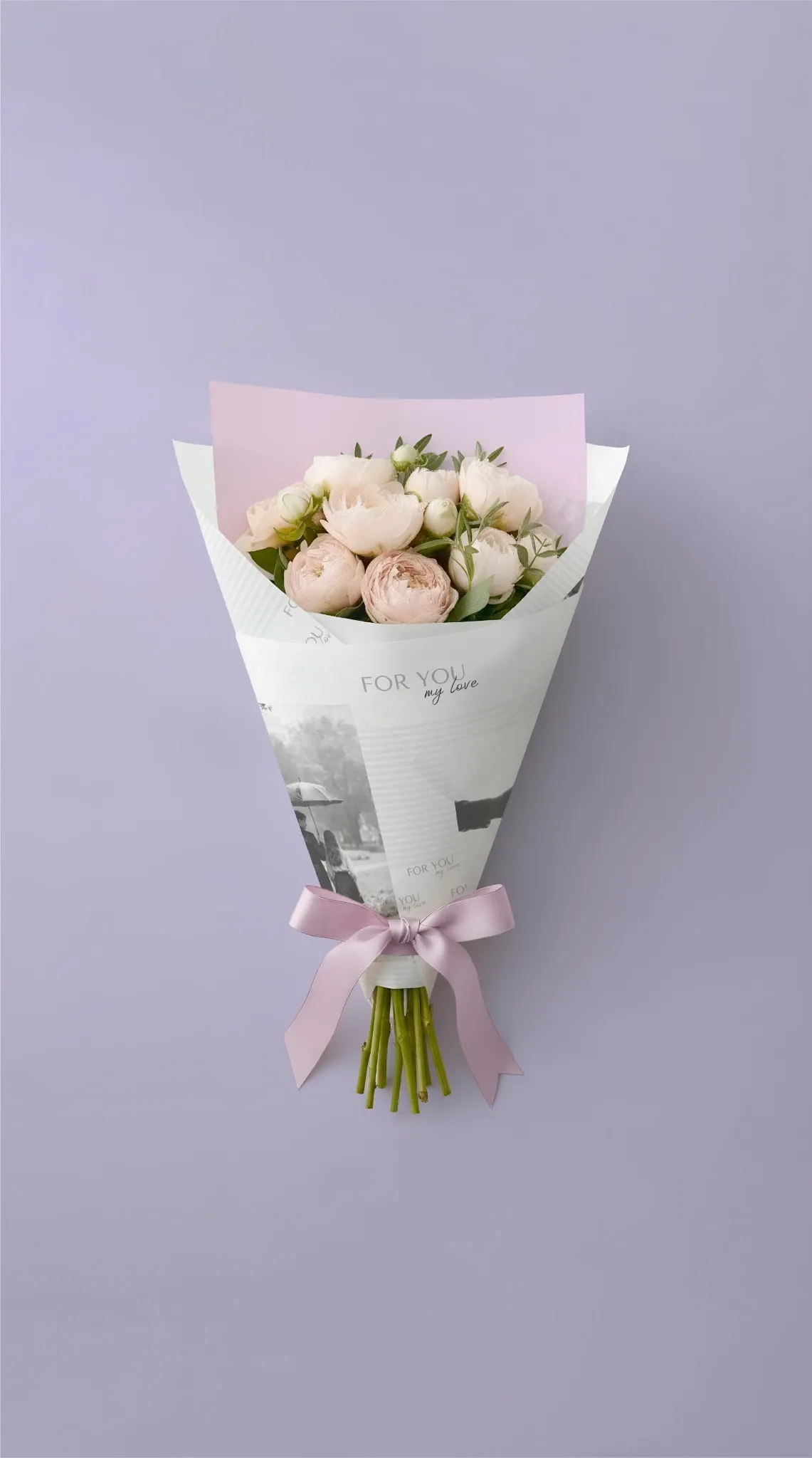 Оберточная бумага «For You - История любви»