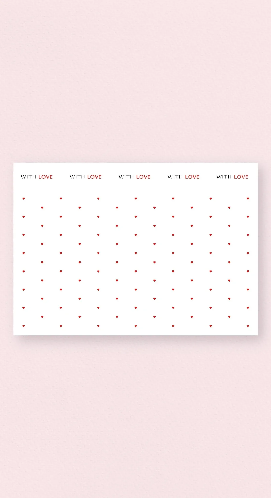 Оберточная бумага «With Love - Сердечный паттерн»