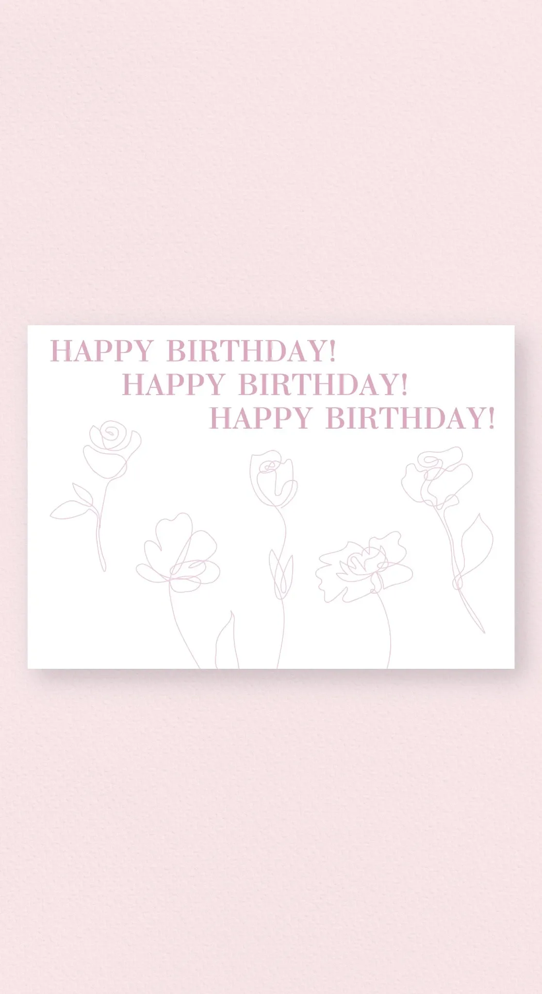 Оберточная бумага «Happy Birthday - Цветочная эстетика»