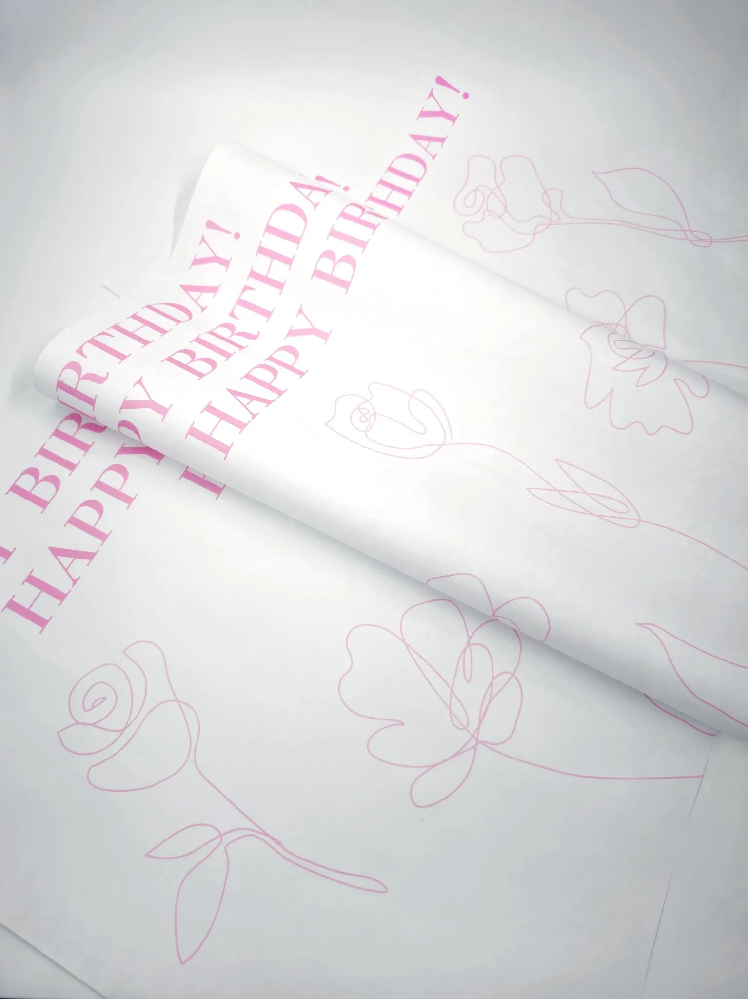 Оберточная бумага «Happy Birthday - Цветочная эстетика»