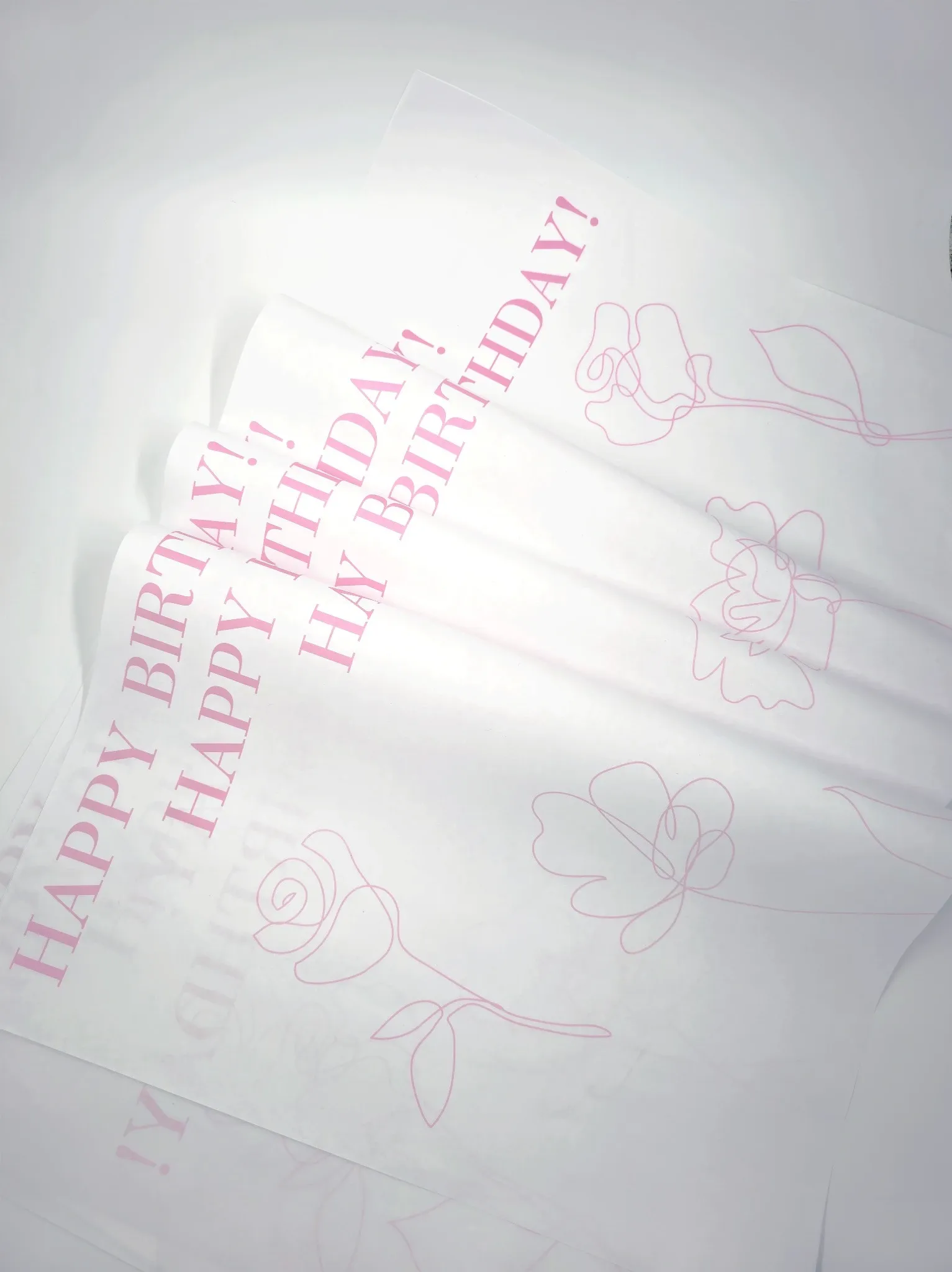 Оберточная бумага «Happy Birthday - Цветочная эстетика»