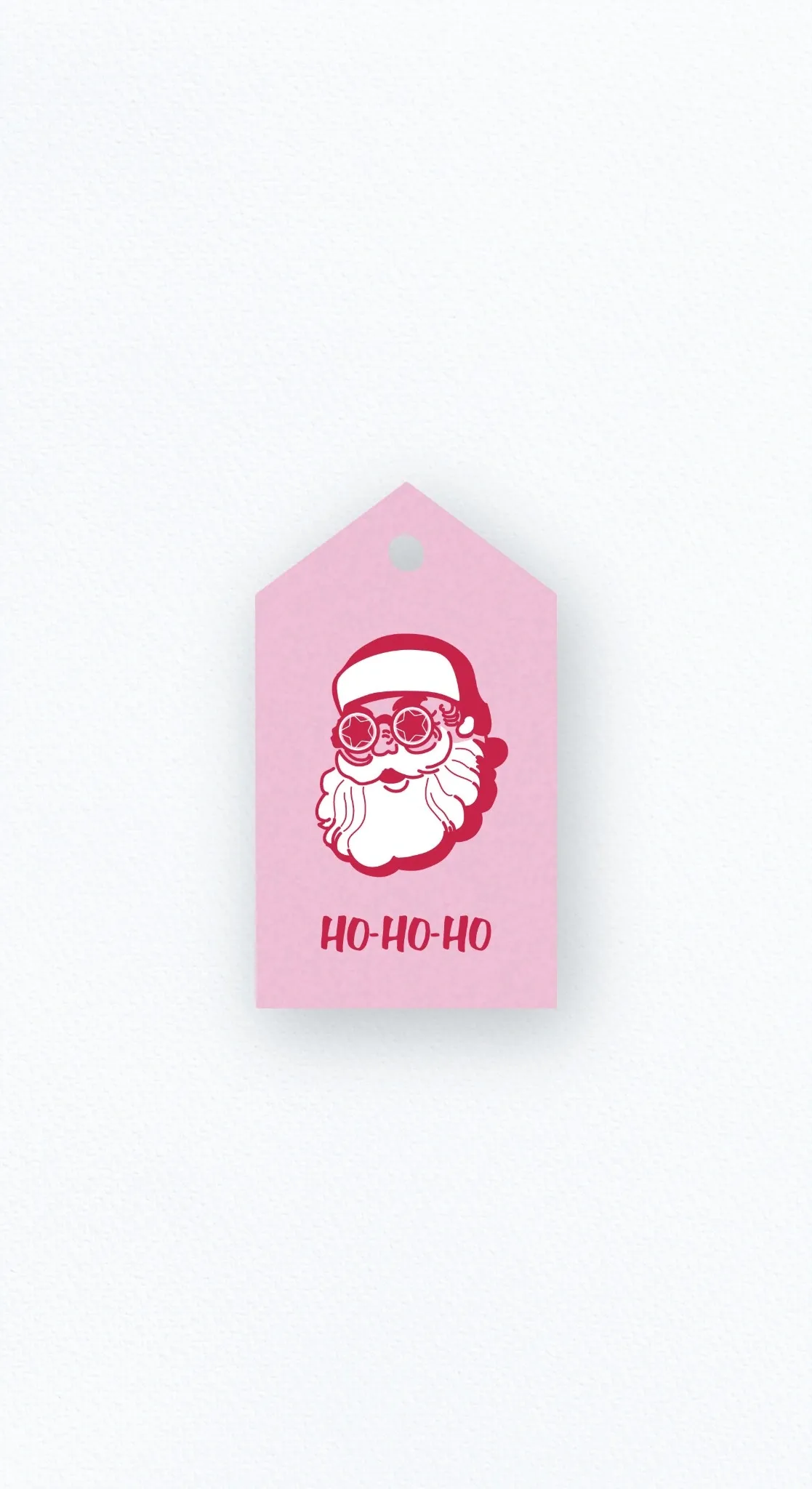 Бирка «Ho-Ho-Ho» с Дедом Морозом в очках