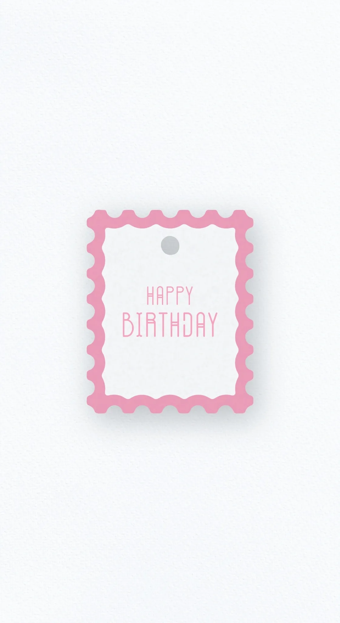 Бирка «Happy Birthday» с фигурной рамкой