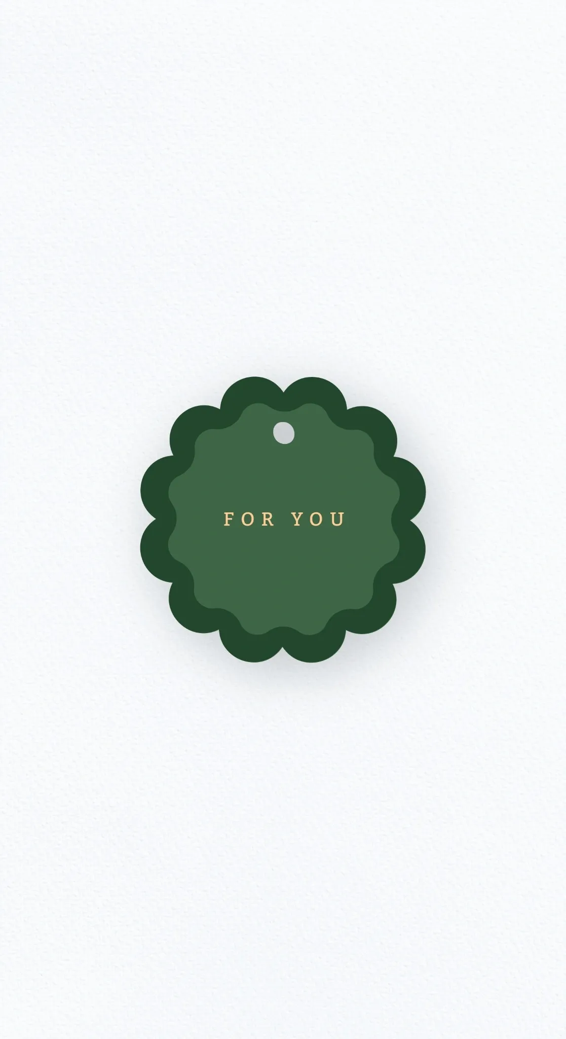 Бирка «For You» (темно-зеленая)